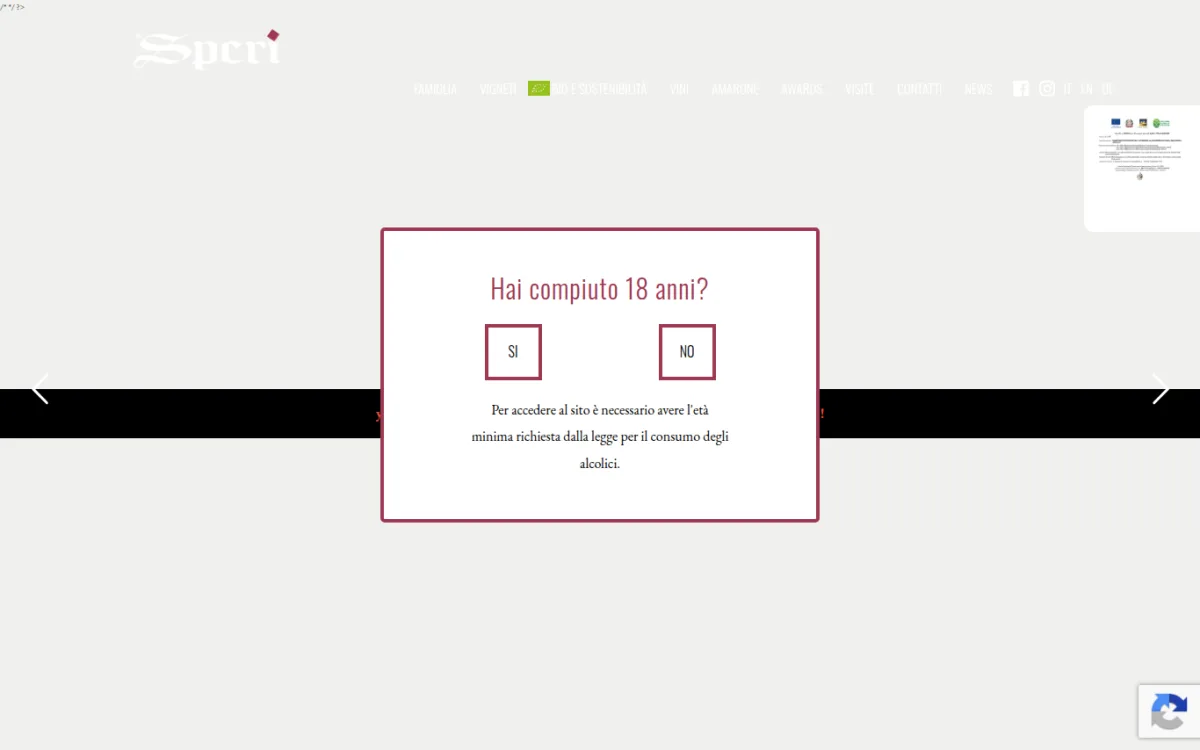 Startseite von speri.com