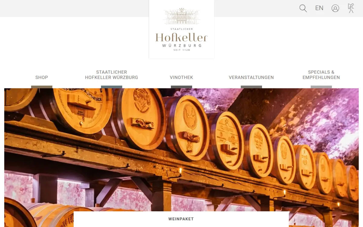 Startseite von hofkeller.de