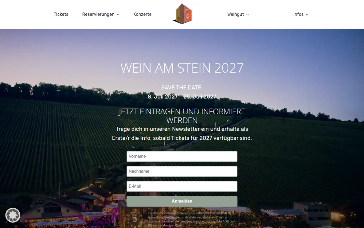 Startseite von wein-am-stein.de