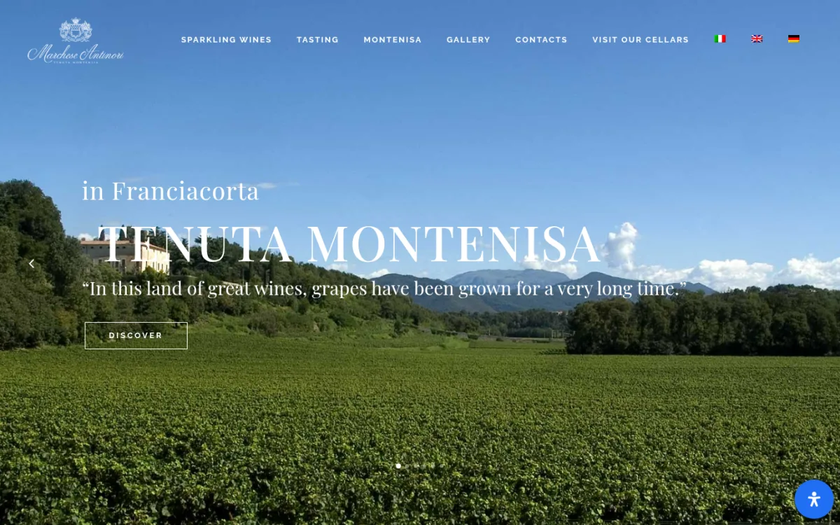 Startseite von tenutamontenisa.it