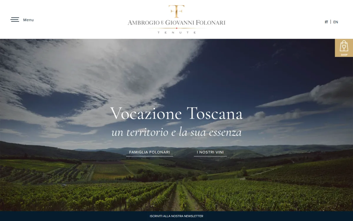 Startseite von tenutefolonari.com