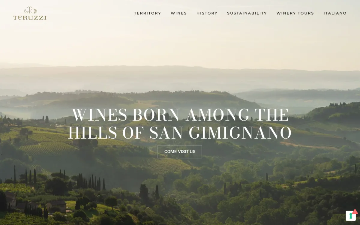 Startseite von teruzziwine.com
