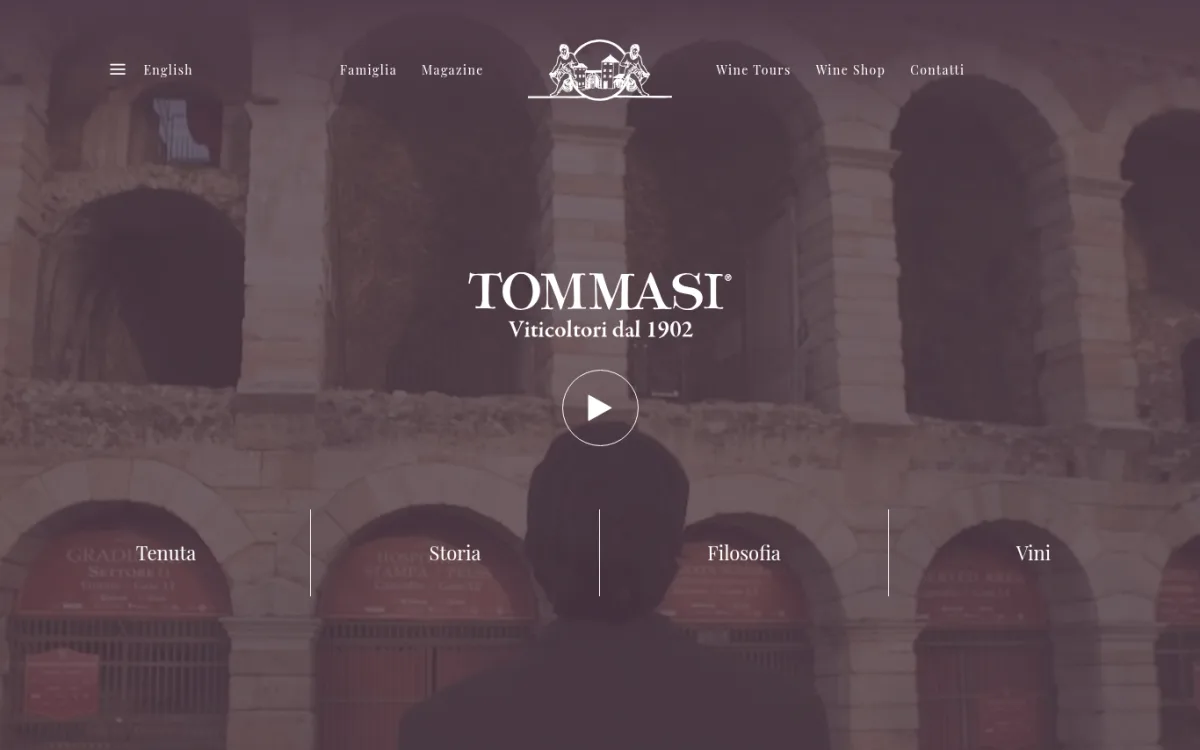 Startseite von tommasiwine.it