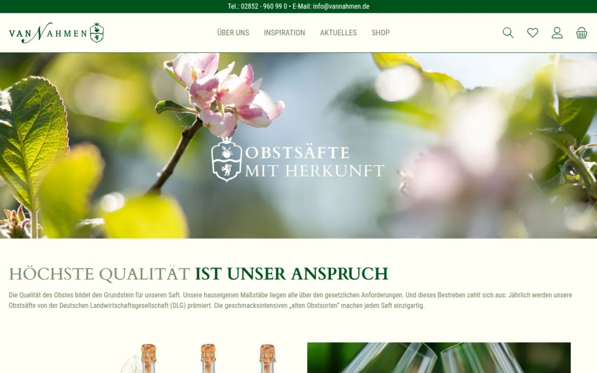 Startseite von vannahmen.de