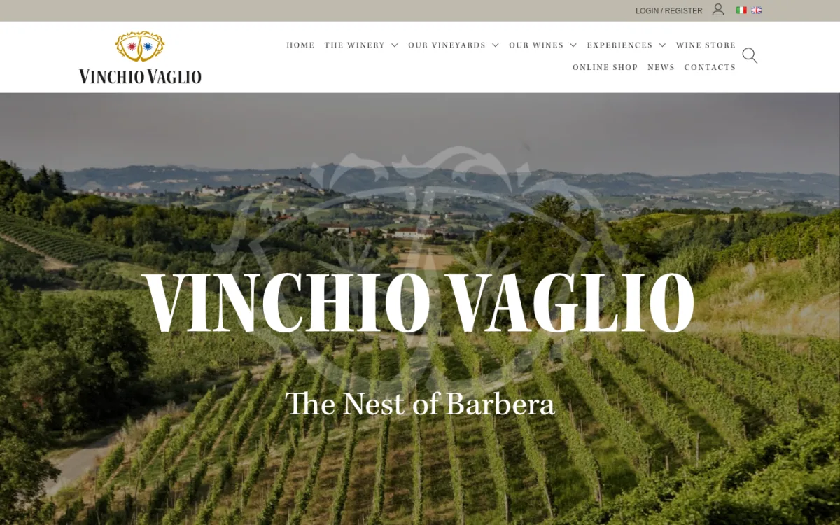 Startseite von vinchio.com