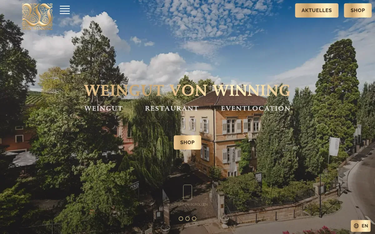 Startseite von von-winning.de