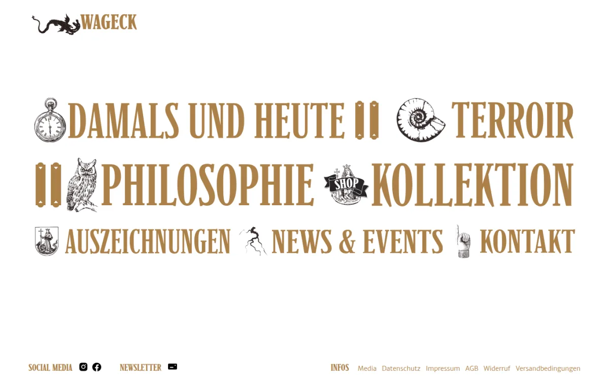 Startseite von wageck-weine.de