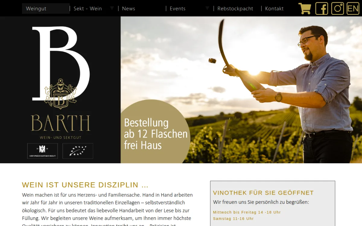 Startseite von weingut-barth.de