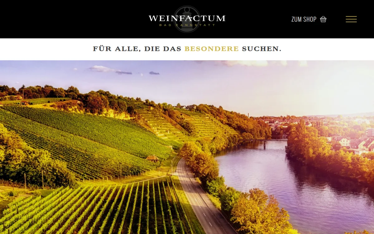 Startseite von weinfactum.de