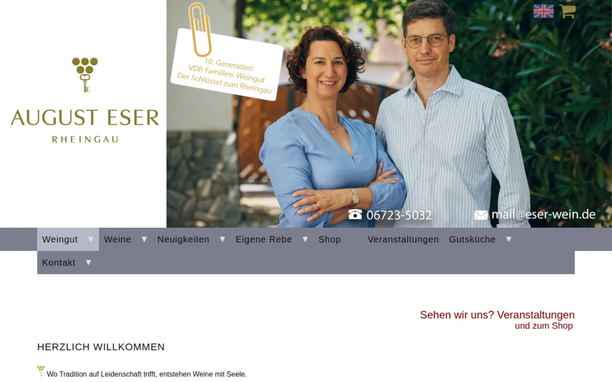 Startseite von eser-wein.de