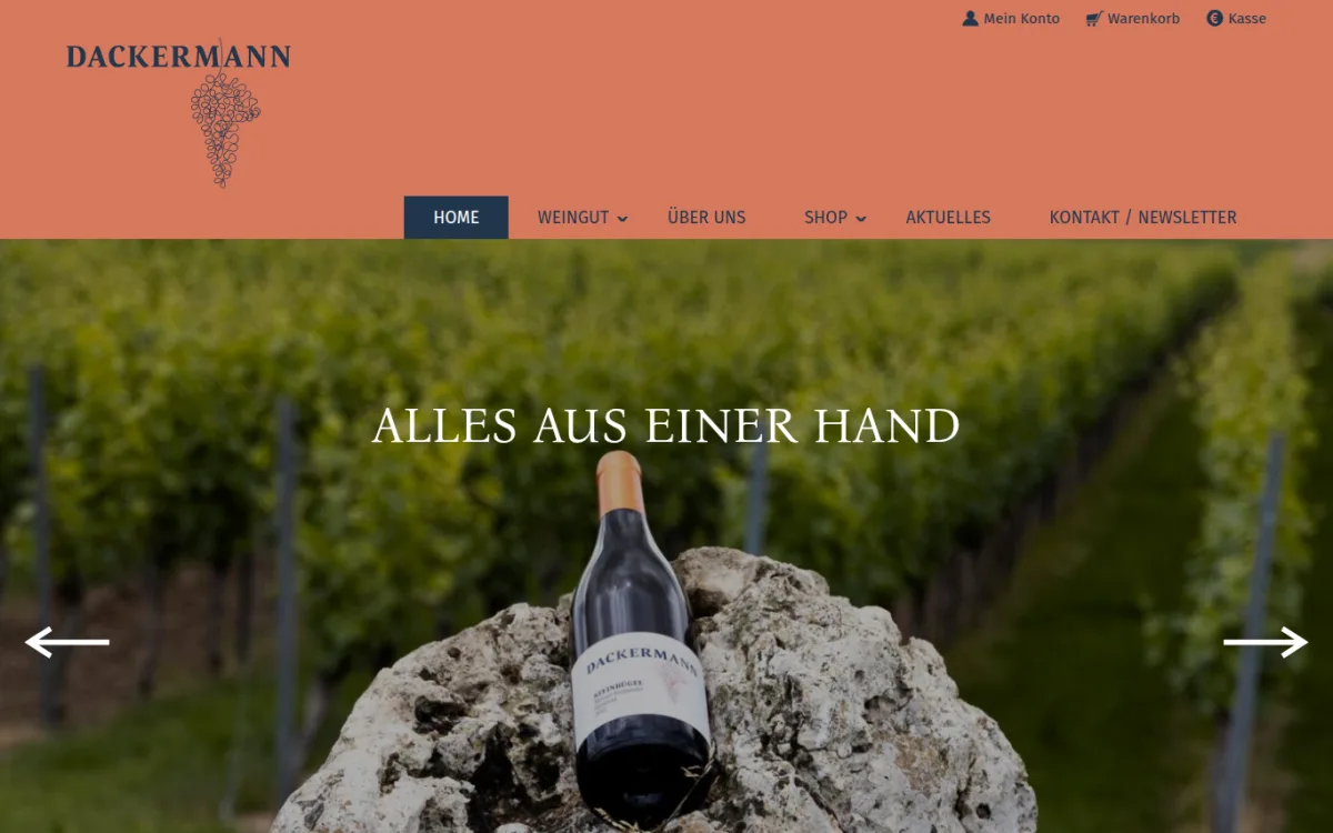 Startseite von weingut-dackermann.de