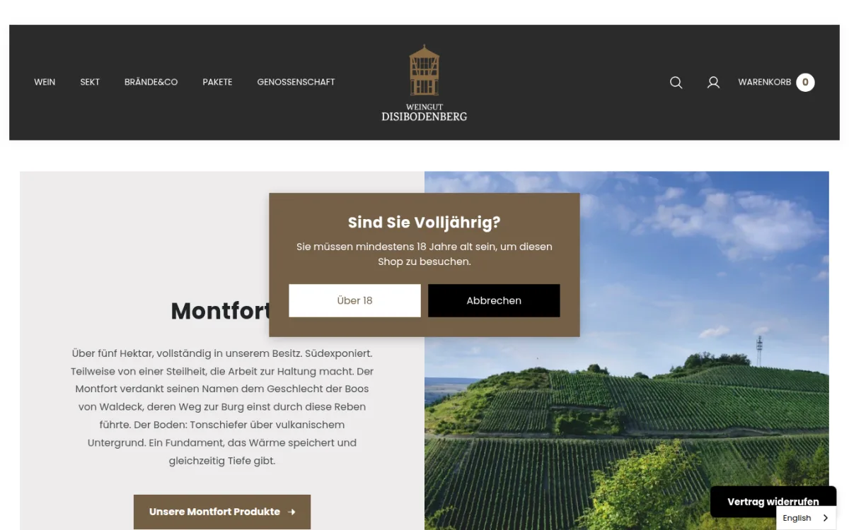 Startseite von weingut-disibodenberg.de