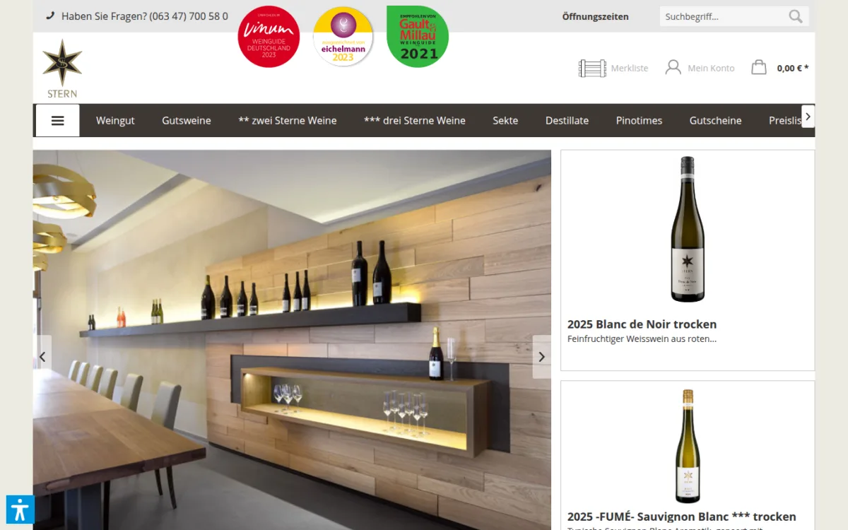 Startseite von weingut-stern.de
