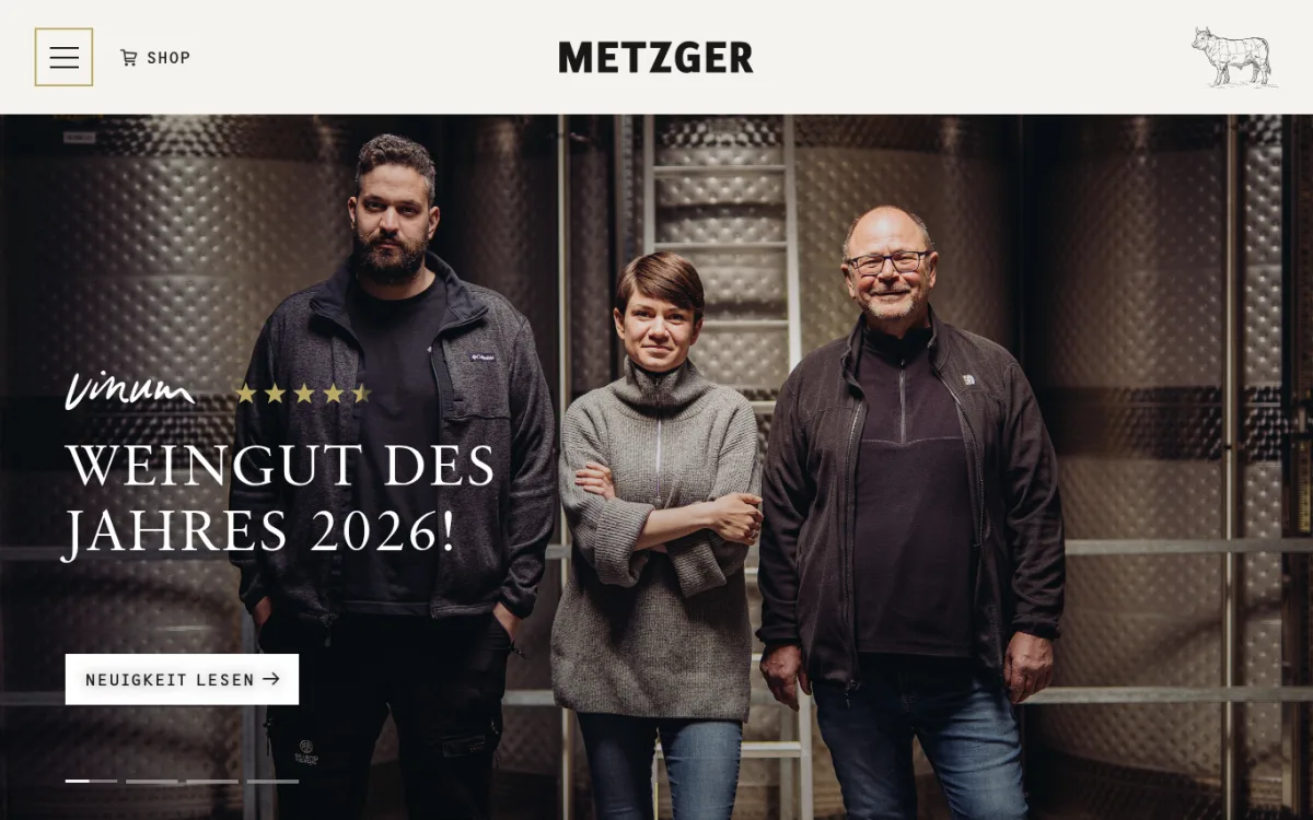 Startseite von weinmetzger.de