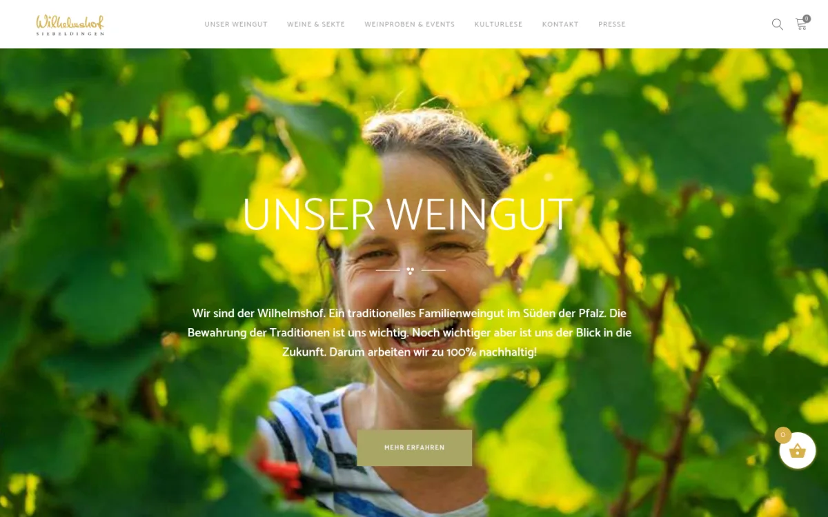 Startseite von wilhelmshof.de