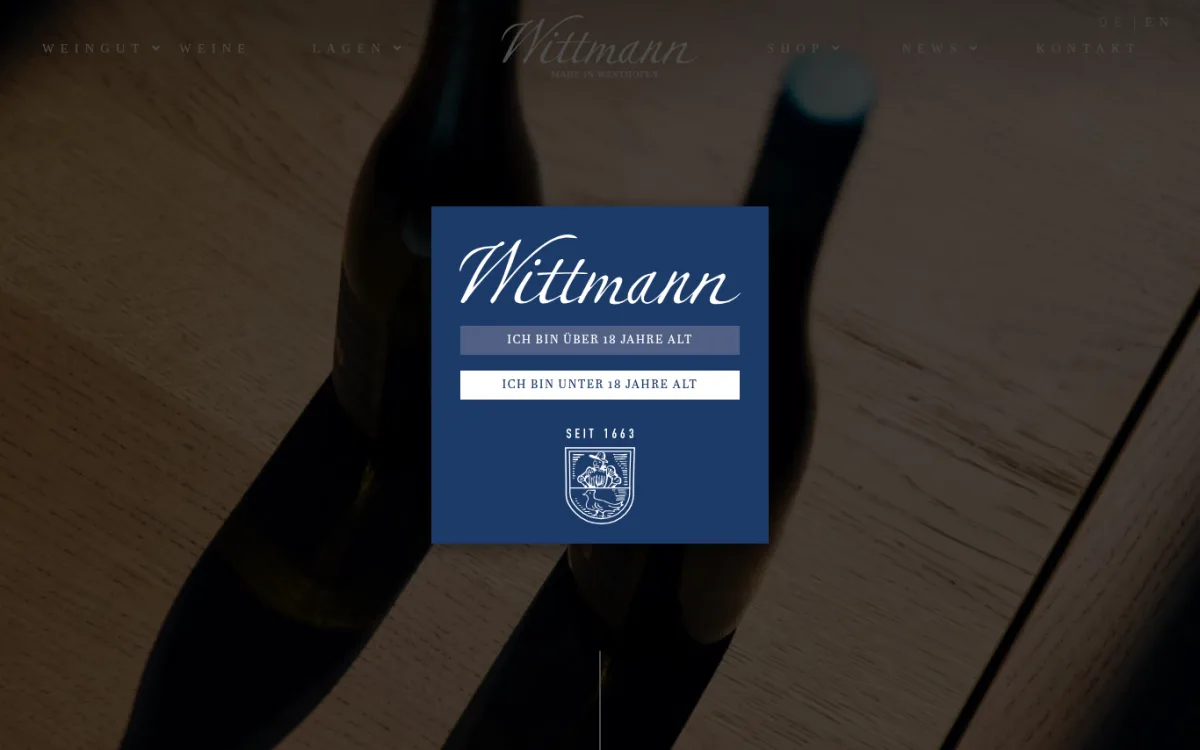 Startseite von weingutwittmann.de